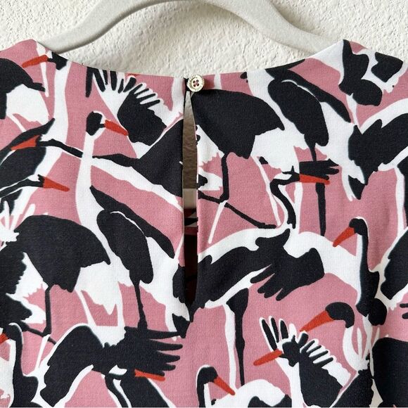 Ted Baker Colour by Numbers Queta Crane-Print Dress in Pink Size 3 (8 US) - Picture 6 of 9
